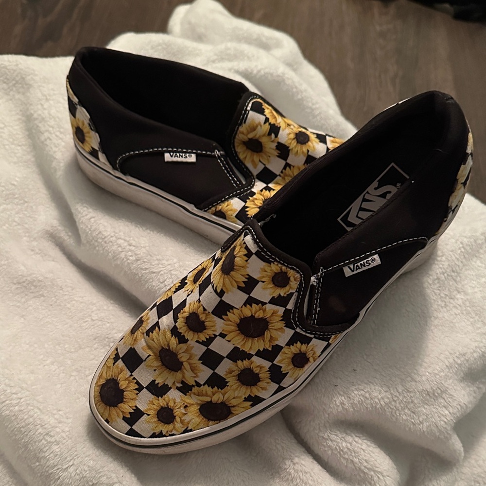 Vans Sunflower Checkered Slip-On Sneakers